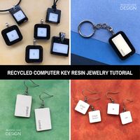 How to Make Recycled Computer Key Resin Jewelry Tutorial - The Beading Gem's Journal