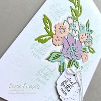 Iedere dinsdag deel ik een nieuwe inspiratiekaart met de kleurencombinatie van de maand. Dit is mijn kaartje voor vandaag. Hij is gemaakt met de Hand-Penned Petals stempelset en Penned Flowers Dies. Wil je meer lezen over deze kaart? Neem dan een kijkje op mijn website: www.prulleke.nl