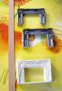Dollhouse fireplace mantle by repurposing an old ornate picture frame; doll house home decor made easy! Upcycle, Recycle, Salvage, diy, thrift, flea, repurpose, refashion! For vintage ideas and goods shop at Estate ReSale & ReDesign, Bonita Springs, FL