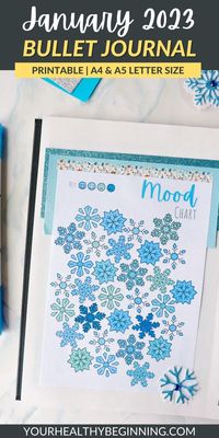 Are you looking for the perfect way to track your mood for the month of January? I've got you covered with my Printable January Bullet Journal for 2023! This spread includes classic pages like the cover page, weekly planner, mood tracker, habit tracker, sleep tracker & so much more! Want to learn more? Head over to Your Healthy Beginning to learn more!