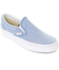 Vans Slip-On Speckle Jersey Blue Shoes