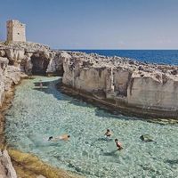 Crystal clear water in the natural pool / Puglia Italy...http://tinyurl.com/hd8by6l