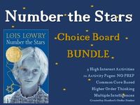9 creative activities to culminate the reading of Number the Stars! All materials included for a NO PREP end of unit activity. Just print and photocopy and go! Includes 1 choice board, 12 activity pages, and rubric! Students can choose from a variety of activities to create their own final project.