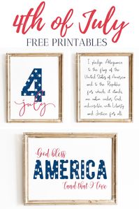 *Freebie* 4th of July Patriotic Printable Home Decor #freeprintables | Little Blonde Mom