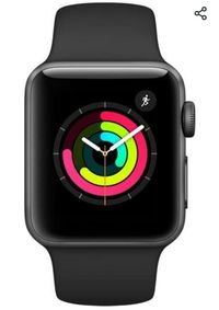 Apple Watch Series 3 (42mm, Space Gray Aluminum Case with Black Sport Band - GPS + Cellular) (Generalüberholt)