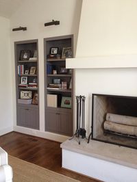 stucco fireplace; hannon douglas