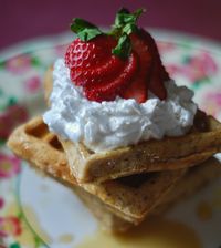 Print Friendly VersionThis is the time of year when I like to make cozy weekend breakfasts. We turn on the fireplace, sip tea, listen to music, and relax. These waffles are perfect for a cozy breakfast. We like them with tofu scramble, Field Roast Apple Sage sausages, and hash browns. You can top these with…Read more →