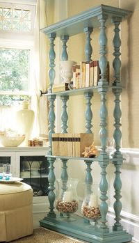 DIY Bookcase- ReHouse carries great spindles and balusters for this project.