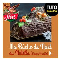 RentréeDiscount - Le Blog : Tuto spécial Noël - Ma bûche de Noël au Nutella trop facile !