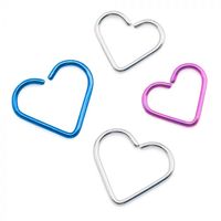 20g Niobium Bendable Heart for Ear Piercings Two Size Options, Heart Size Medium (10mm), Niobium Color Fuchsia 80 Volt +$0.25 ($5.24) • Priced per one; check out for Quantity 2 for a pair. Can be anodized 1 of many vibrant color options @ facility in Hanover, MD for a small fee. | painfulpleasures.com