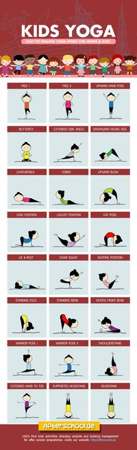 Yoga Positions Mom and Kids Could Try Together (Infographic) Infographic #ParentingTeacher