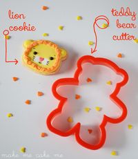 Sweet Lion Cookies from a Teddy Bear Cutter | Cookie Connection