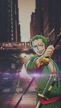 Anime x Reality wallpaper. Anime: one piece. Zoro roronoa aesthetic wallpaper.