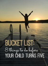 You have to check out these bucket list items to do with your kids before the age of five! I especially love #7!