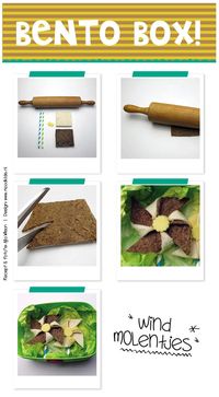 bento zonder rijst, zo maak je een windmolentje van je boterham www.moodkids.nl