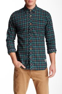 Scotch & Soda Long Sleeve Plaid Shirt