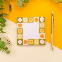 Green Daisy Memo Pad //tear away memo pad Digital Art - Etsy UK
