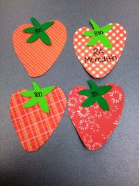 Strawberry door decs for fall. "Start your year off sweet."