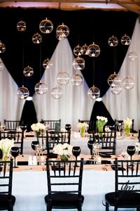 Elegant black & white theme – wedding, baby shower, bridal shower, retirement party!