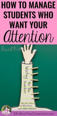 Are you a middle school or elementary teacher who is frustrated by lines of students wanting your attention? You are going to want to check out this post containing an easy strategy that both you AND your substitute teachers will love! #classroommanagement #teaching #classroom #teacher