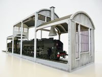 Maquette d'une rotonde type G de la compagnie du PLM.