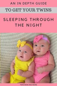 Are you a new twin mom? Read this guide for advice on how to get your newborn twins to sleep through the night... from a mom of twins and one.