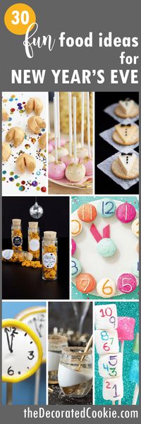 A roundup of 30 awesome fun food ideas for your New Year's Eve party!