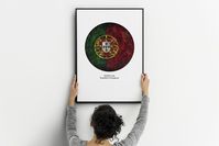 High quality Portugal Flag PRINT on Paper or CANVAS, Giclee Print of Portugal Flag, Distressed Vintage Flag Art, Industrial Flag Print