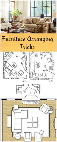 Furniture Arranging Tricks! • Great tips and ideas on how to arrange furniture!