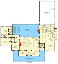 Expanded 4-Bed Modern Farmhouse with Home Office and Vaulted Great Room - 56521SM | Architectural Designs - House Plans