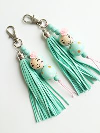 Sleutelhanger pastel mint