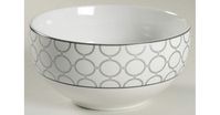 Entertain, gather, and turn your house into a home that's undeniably yours with the Chain Link White and Silver Soup/Cereal Bowl by 222 Fifth (PTS).