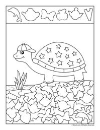 Cute Turtle Hidden Picture Printable Activity