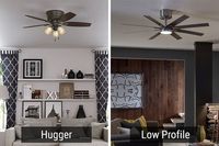 Low Profile Ceiling Fans and Huggers