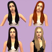 Mod The Sims - Sleek Pretty Hair - 4 Recolours of an Agustin Mesh