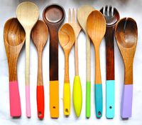 colorful spoons.