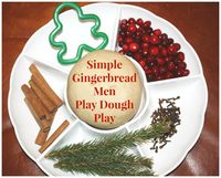 gingerbread men play dough tray activity