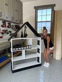 Learn how to build a DIY Dollhouse Bookcase with just a few basic tools, 5 boards, free plans and a how-to video!