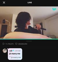 “"jk marry me" ㅡ namjoon to jungkook”