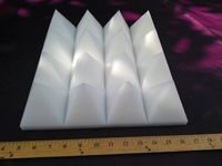 Professional Acoustics Foam White 48 Pack of (12" X 12" X 3")inch Acoustical Pyramid Foam Panel for Soundproofing Studio & Home Theater