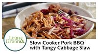 Slow Cooker Pork BBQ with Tangy Cabbage Slaw - Complete Lean and Green Recipe --- view this and more on my blog!
