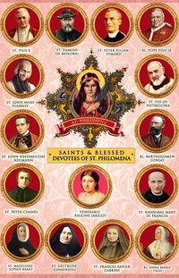 Saints devoted to St Philomena. This is really neat!