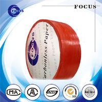 Self-Copy Paper Focus Carbonless Paper in Sheet and Reel Type : Coated Paper. Gram Weight : 55GSM. Pulp Material : Wood Pulp. Size : Customized. Layer : Customized. Waterproof : Not Waterproof. Applicable Models : Needle Printer. Base Paper : 100% Virgin Wood Pulp. 100% wood pulp Carbonless paper / Auto copy Paper Focus Brand Carbonless Paper Reel Item: CB / CFB / CF Material: 100% virgin wood pulp Image: Blue or Black GSM Range: 50-80gsm Color: white, pink, yellow, blue, green Si