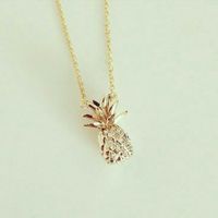 Pineapple necklace. #beachlove #tropical #accessories #jewelry #necklaces #gold #diamonds #pineapples