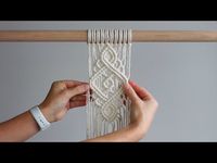 DIY Macrame Tutorial - Intermediate Pattern #2 Using Double Half Hitch Knots! - YouTube