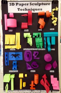 3D Paper Sculpture Techniques Chart