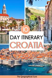 Planning a road trip or vacation in Croatia and need some Croatia destination inspiration? This is the ultimate 10 days in Croatia itinerary. This Croatia road travel guide gives you the perfect road trip from Zagreb Croatia to Dubrovnik Croatia, with tips for visiting and planning your Croatia trip. This popular Croatia road trip route takes you to all the top must visit towns, cities, landmarks, attractions, and destinations in Croaita. You'll find all the best things to do and see in Croatia.
