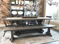 DIY Industrial Corbel Dining Bench For $40 - Shanty 2 Chic
