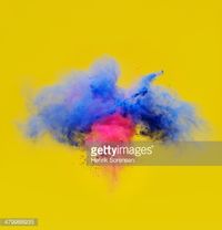 Foto de stock : explosion of pink and blue powder