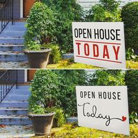 We have CUTE Open House Today yard signs! Corrugated for H stakes and they also come with or without grommets for hanging or to sit in a window. On the site now, ready to be shipped to YOU! www.allthingsrealestatestore.com